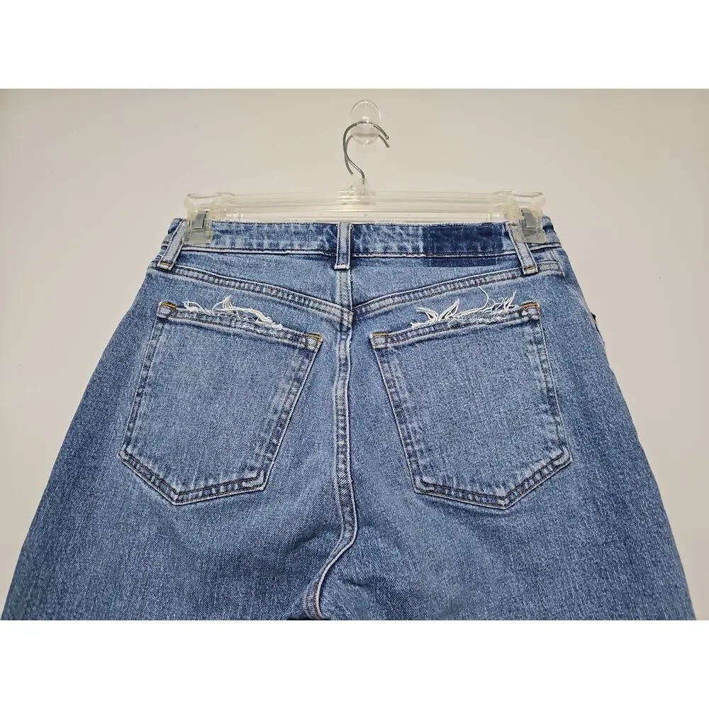 Abercrombie & Fitch 90s Relaxed High Rise Curve Love Womens 28 6S Medium Wash - Picture 8 of 13